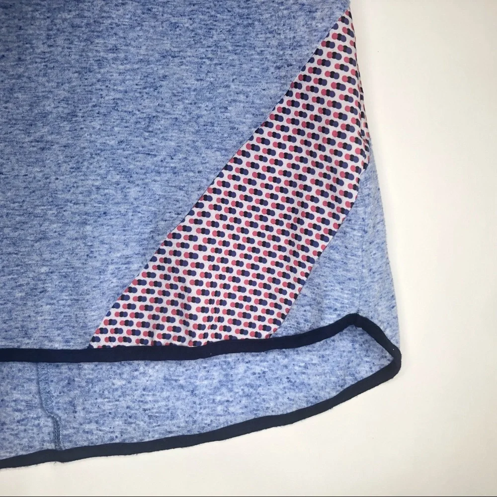 PLEIONY sleeveless tank top blue with blocks of polka dots M - Picture 3 of 10